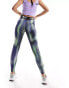 The North Face Training Aracar high waist 7/8 leggings in green dot print Exclusive at ASOS