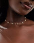 ASOS DESIGN Curve choker necklace with faux pearl and heart detail in gold tone Золотистый - фото #1