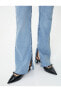 Фото #82 товара İspanyol Paça Kot Pantolon Yırtmaç Detaylı Dar Kesim Standart Bel - Victoria Slim Jeans