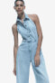 Z1975 DENIM HALTER JUMPSUIT