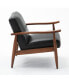 Austin Leather Gel Wooden Base Accent Chair