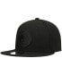 Фото #2 товара Men's Atlanta Hawks Black On Black 9FIFTY Snapback Hat