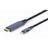 Фото #1 товара Адаптер HDMI-DVI GEMBIRD CC-USB3C-HDMI-01-6 Черный/Серый 1,8 м