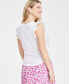 Women's Flutter-Sleeve Crewneck T-Shirt, Created for Macy's