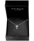 ფოტო #4 პროდუქტის EFFY® Diamond Pavé Cross 18" Pendant Necklace (1/20 ct. t.w.) in Sterling Silver or 14k Gold-Plated Sterling Silver