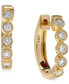 ფოტო #1 პროდუქტის Diamond Bezel Hoop Earrings (3/8 ct. t.w) in 14K Gold
