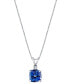 Фото #3 товара Macy's 14k White Necklace, Tanzanite (1-5/8 ct. t.w.) and Diamond Accent Cushion Pendant