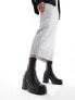 Фото #8 товара ASOS DESIGN Wide Fit Retreat mid-heeled sock boots in black