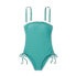 Фото #5 товара Women's Lettuce Edge Bandeau One Piece Swimsuit - Shade & Shore Teal Green M