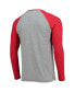 Фото #2 товара Men's Red, Heathered Gray Lansing Lugnuts Long Sleeve Baseball T-shirt