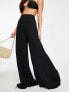 ASOS DESIGN Tall jersey palazzo beach trouser in black