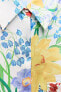 Фото #7 товара Рубашка из сатина с цветочным принтом ZARA
