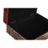 Jewelry box DKD Home Decor Metal Crystal Red Golden MDF Wood 25 x 18 x 10 cm (2 Units)
