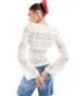 Фото #2 товара Cotton:On hankey hem textured long sleeve crop top