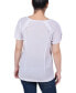 ფოტო #2 პროდუქტის Petite Swiss Dot Short Sleeve Top