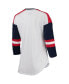 ფოტო #4 პროდუქტის Women's White and Red Minnesota Twins Base Runner 3/4-Sleeve V-Neck T-shirt
