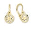Фото #1 товара Charming gold earrings with clear crystals 239 001 00729
