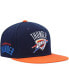 ფოტო #2 პროდუქტის Men's Navy, Orange Oklahoma City Thunder Side Core 2.0 Snapback Hat