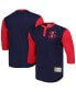 ფოტო #1 პროდუქტის Men's Navy Chicago White Sox Cooperstown Collection Legendary Slub Henley 3/4-Sleeve T-shirt