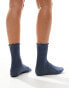 Vero Moda glitter sock with frill edge in blue