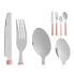 Фото #4 товара Набор столовых приборов нержавеющая сталь и пластик (12 штук) Kinvara Cutlery Set 12 Units