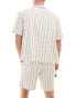 Pull&Bear striped co-ord shirt in ecru