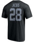 Фото #3 товара Men's Josh Jacobs Black Las Vegas Raiders Player Icon Name and Number T-shirt