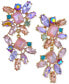 Gold-Tone Mixed Stone Cluster Drop Earrings, Created for Macy's