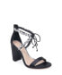 Фото #1 товара Women's Thamar Rhinestone Tie Detail Block Heel Evening Sandals
