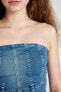 Фото #5 товара Платье женское defacto Straplez Maxi Jean B8112AX24SM