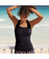 Фото #1 товара Women's Long Square Neck Halter Tankini Swimsuit Top