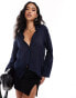 Фото #1 товара Style Cheat sheer shirt in navy blue