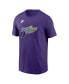 Фото #1 товара Men's Purple Tampa Bay Rays Cooperstown Collection Team Logo T-Shirt