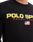 Фото #4 товара Polo Ralph Lauren Sport Capsule logo front sweatshirt in black