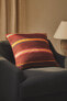 Striped woollen cushion cover