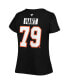 Фото #4 товара Women's Carter Hart Black Philadelphia Flyers Plus Size Name and Number V-Neck T-shirt