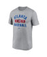 Фото #2 товара Men's Heather Gray Atlanta Braves Legend T-shirt