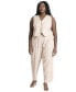 Plus Size Pleat Detail Straight Leg Pant