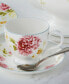 Peony Pageant Set Of 4 Cups 7 Oz.