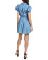 Sail To Sable Puff Sleeve Shirtdress Women's Blue M