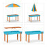 Фото #11 товара Детская мебель Relaxdays Kindersitzgruppe Garten mit Sonnenschirm - Садовый комплект для детей с зонтом