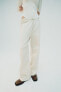 Clean interlock plush straight-leg trousers