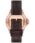 Men's Brown Leather Strap Watch 42mm