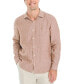 Фото #1 товара Men's Classic-Fit Long-Sleeve Button-Up Solid Linen Shirt