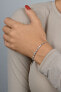 Sparkling silver bracelet with clear zircons BRC167W