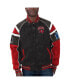 ფოტო #1 პროდუქტის Men's Black Tampa Bay Buccaneers Faux Suede Raglan Full-Zip Varsity Jacket