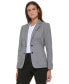 Women's Printed Notched-Collar Pocket-Front Blazer