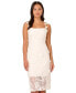 ფოტო #3 პროდუქტის Women's Embellished-Strap Lace Sheath Dress