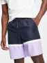 Farah Murphy cut and sew shorts in navy