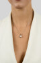 Фото #3 товара Minimalist silver pendant with genuine pearl PT89W